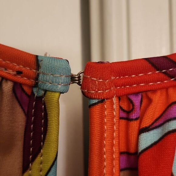 Trina by Trina Turk Floral Multicolor Cutout Sleeves Dress Size XL - Picture 9 of 9